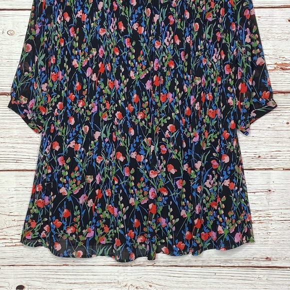 NWT Zara The Annie Dress Floral Pleated Dress Sz M - Picture 11 of 16